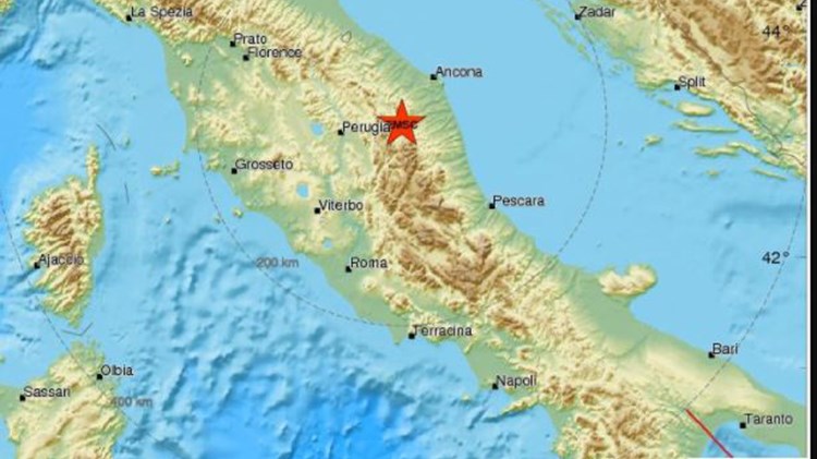 Ισχυρός σεισμός στην κεντρική Ιταλία – Το επίκεντρο στην Περούτζια – ΤΩΡΑ