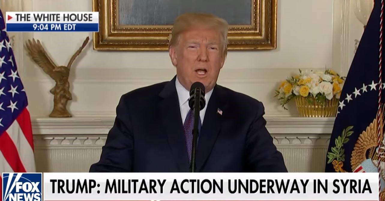 Έτσι ανακοίνωσε την επίθεση στη Συρία ο Τραμπ – ΒΙΝΤΕΟ