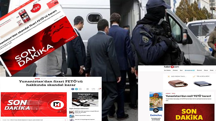 “Ρεζιλίκι” χαρακτηρίζει ο τουρκικός Τύπος την απελευθέρωση ενός από τους οκτώ αξιωματικούς