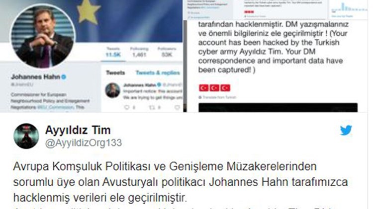 “Επίθεση” από Τούρκους χάκερ στο προφίλ του Γιοχάνες Χαν στο Twitter – ΦΩΤΟ