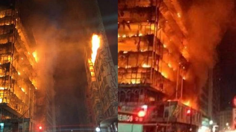 Κόλαση φωτιάς στο Σάο Πάολο – Φλεγόμενος ουρανοξύστης κατέρρευσε – ΒΙΝΤΕΟ