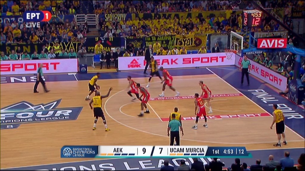 ΑΕΚ – Μούρθια 18-17 (10′)