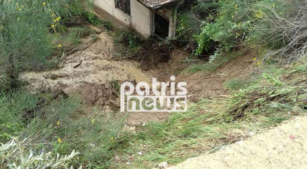Βομβαρδισμένο τοπίο η Πηνεία – Κινδυνεύουν σπίτια εξαιτίας των κατολισθήσεων – ΦΩΤΟ