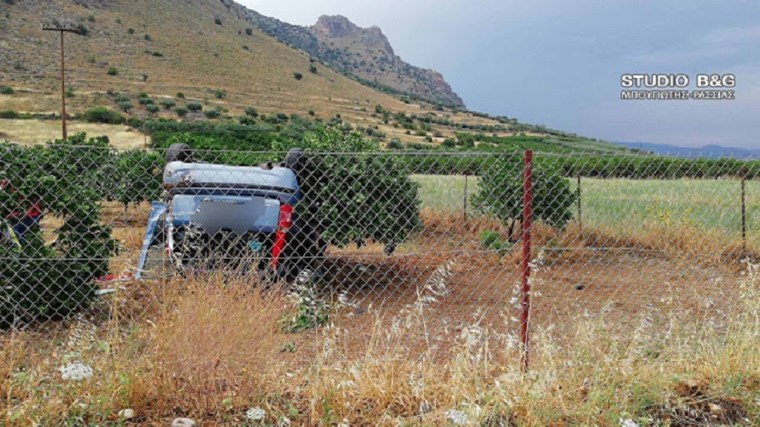 Τροχαίο ατύχημα με εκτροπή αυτοκινήτου στο Άργος – Τραυματίας μια γυναίκα – ΦΩΤΟ – BINTEO