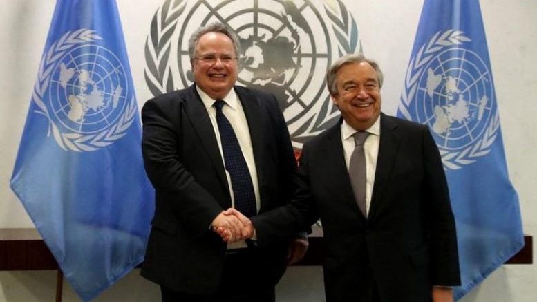 Με τον Γ.Γ. του ΟΗΕ, Αντόνιο Γκουτέρες συναντήθηκε ο Νίκος Κοτζιάς – Τι δήλωσε στους Έλληνες ανταποκριτές