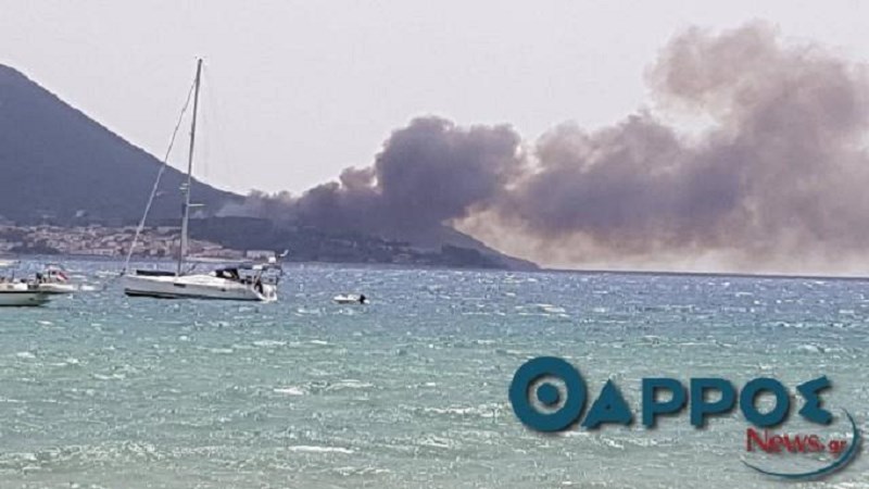 Μεγάλη φωτιά στην Πύλο κοντά σε κατοικημένη περιοχή –  ΦΩΤΟ – ΒΙΝΤΕΟ