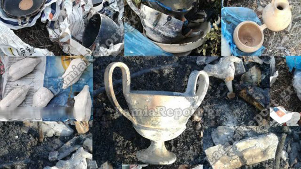 Συνελήφθη ο αρχαιοκάπηλος- Eίχε θάψει τον θησαυρό σε χωράφι που τυλίχθηκε στις φλόγες- ΦΩΤΟ