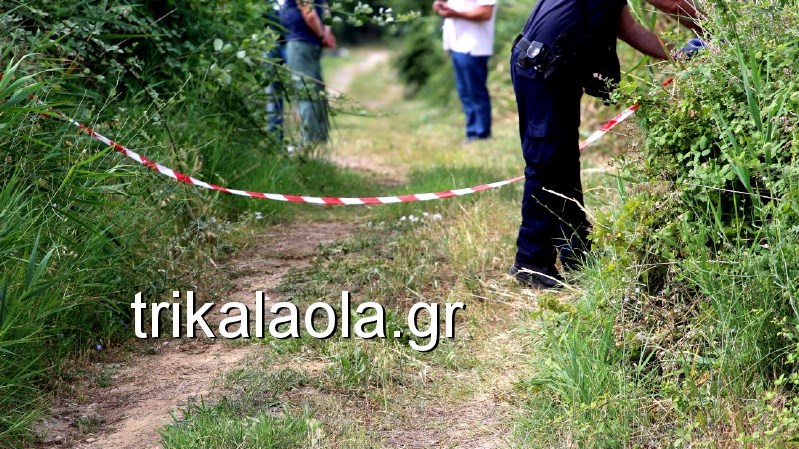 Οι πρώτες εικόνες από το σημείο που βρέθηκε ο νεκρός άνδρας στα Τρίκαλα