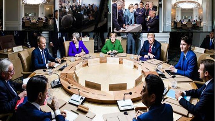 Η “μάχη” της εικόνας: Οι φωτογραφίες που δημοσίευσαν οι ηγέτες από την G7 – Στριμωγμένος ή όχι ο Τραμπ; – ΦΩΤΟ