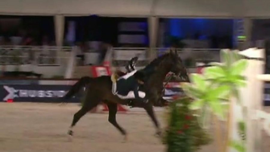 Η “άσχημη” πτώση της Αθηνάς Ωνάση από το πανάκριβο άλογό της σε αγώνες ιππασίας – BINTEO