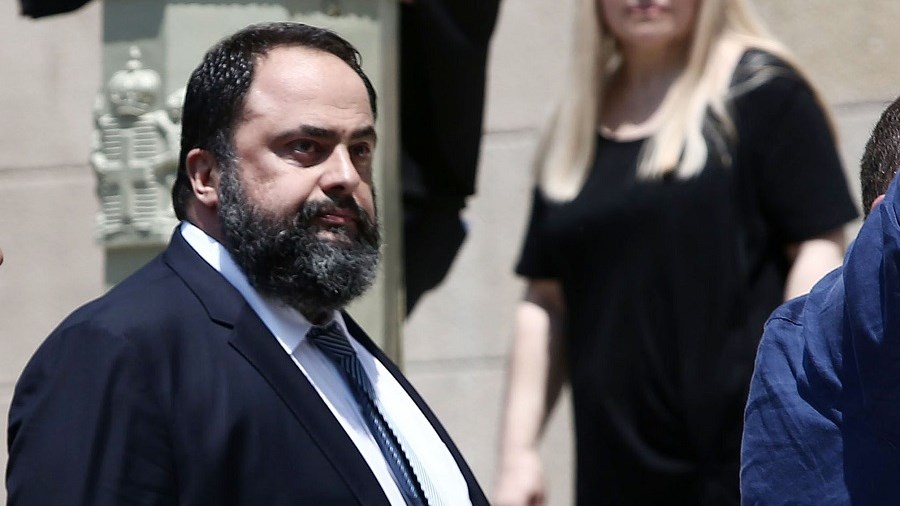 Μαρινάκης, Μελισσανίδης και Γιώργος Βαρδινογιάννης στην κηδεία Γιαννακόπουλου