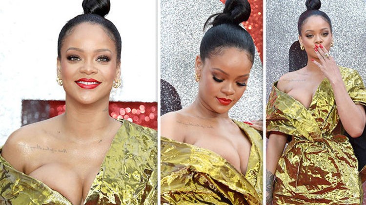 Το”ατύχημα” της Ριάνα – Το χρυσό φόρεμα που προκάλεσε “εγκεφαλικά”