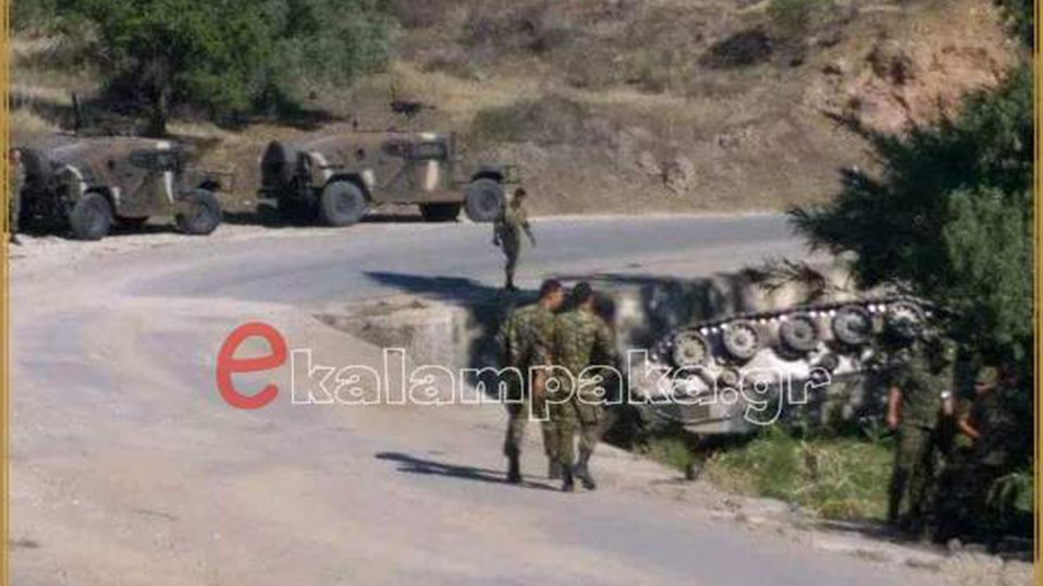 Πέντε Έλληνες στρατιώτες τραυματίστηκαν ύστερα από την ανατροπή ερπυστριοφόρου στην Κύπρο