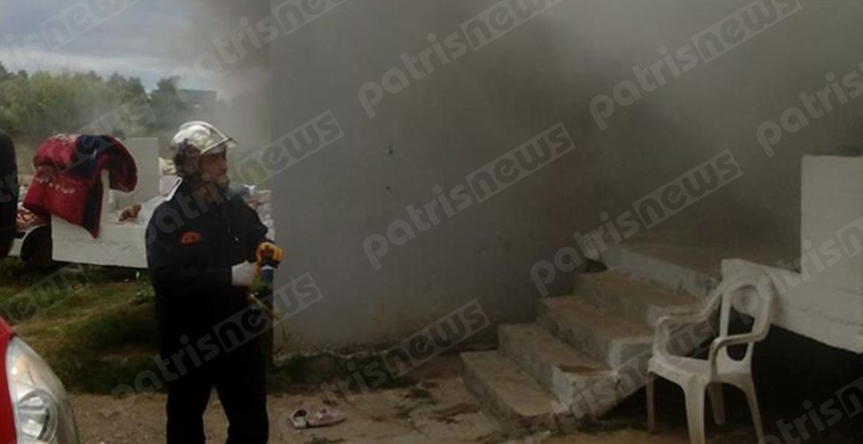 Στις φλόγες τυλίχτηκε σπίτι στον Πύργο – ΦΩΤΟ