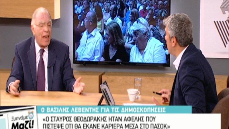 Λεβέντης: Ο Θεοδωράκης ήταν αφελής που πίστεψε ότι θα μπορούσε να σταδιοδρομήσει μέσα στο ΠΑΣΟΚ – ΒΙΝΤΕΟ