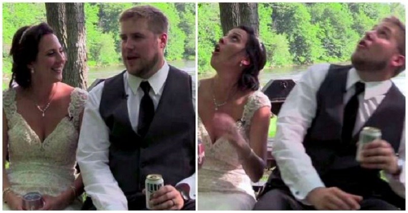 Το βίντεο του γάμου τους διακόπηκε ξαφνικά – Το ζευγάρι γλίτωσε από θαύμα – ΒΙΝΤΕΟ