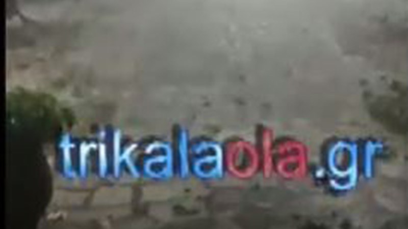 Χαλασμός στα Τρίκαλα από το καταστροφικό μπουρίνι με ισχυρή χαλαζόπτωση – ΒΙΝΤΕΟ