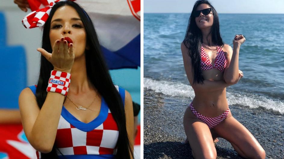 Η σέξι Ιβάνα έβαλε «φωτιά» στο γήπεδο και πανηγύρισε για την Κροατία – ΦΩΤΟ