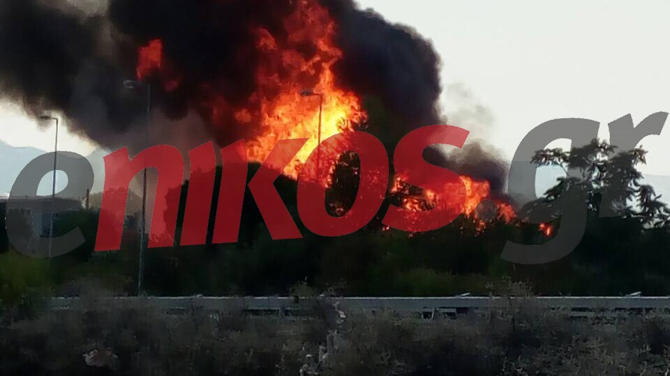 Μεγάλη φωτιά στο Μενίδι – ΦΩΤΟ – ΒΙΝΤΕΟ