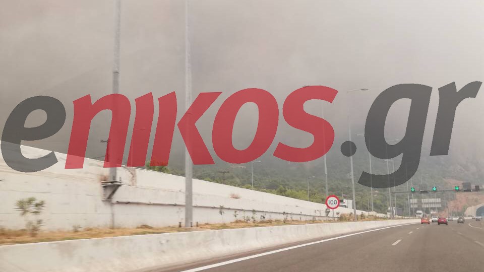 Μήκους 6 χλμ. το πύρινο μέτωπο στην Κινέτα – ΦΩΤΟ από την Εθνική Οδό Αθηνών – Κορίνθου  – ΦΩΤΟ αναγνώστη