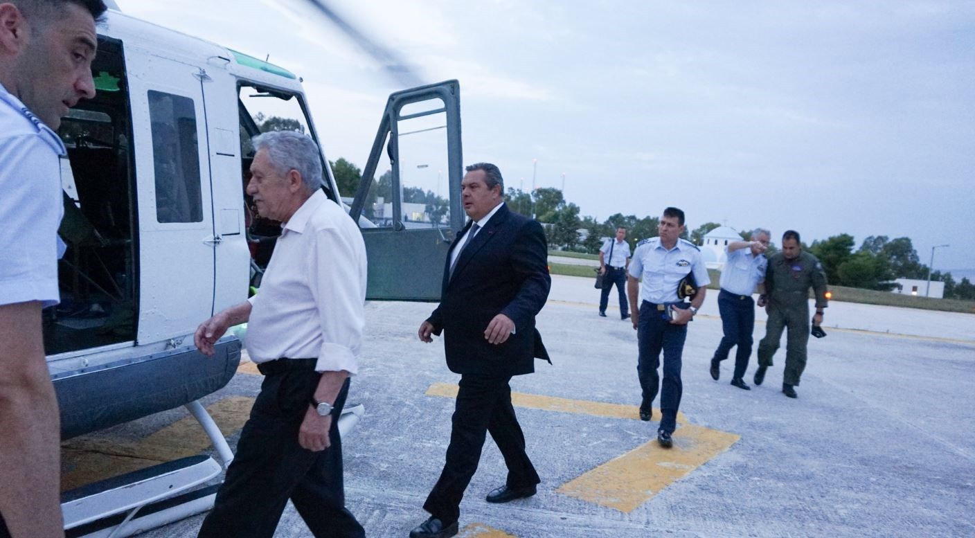 Αυτοψία Καμμένου-Κουβέλη στις πληγείσες περιοχές της Ανατολικής Αττικής – ΤΩΡΑ