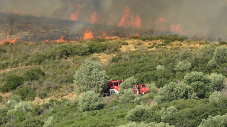 Μαίνεται η φωτιά στις περιοχές Ζεμενό και Θροφάρι Κορινθίας