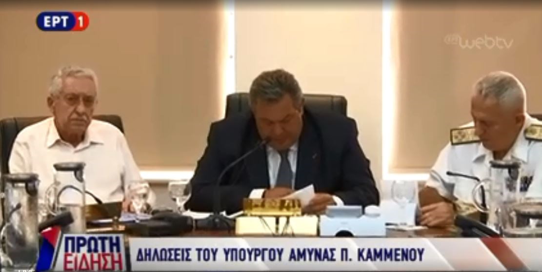 ΑΠΕΥΘΕΙΑΣ- Οι δηλώσεις του υπουργού Εθνικής Άμυνας Πάνου Καμμένου