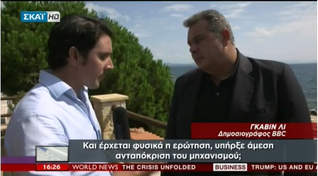 Ο Καμμένος στο BBC: Οι νεκροί ίσως ξεπεράσουν τους 100 – ΒΙΝΤΕΟ