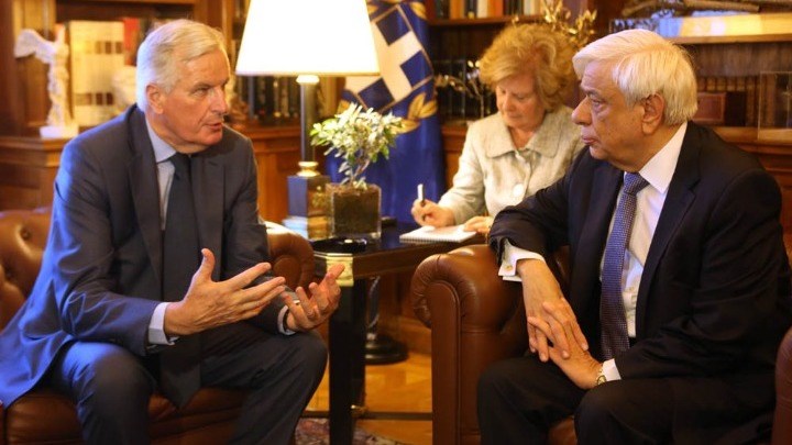 Μπαρνιέ σε Παυλόπουλο: Είμαστε δίπλα στον ελληνικό λαό