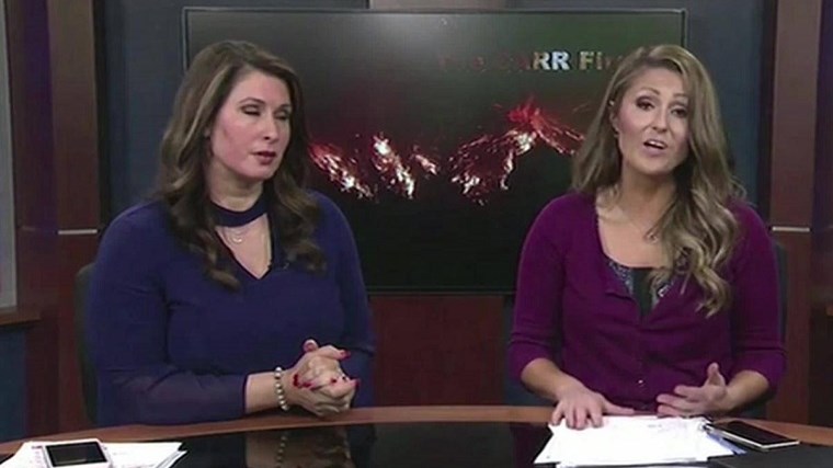 Η στιγμή που παρουσιάστριες στην Καλιφόρνια εγκαταλείπουν το στούντιο λόγω της φωτιάς – ΒΙΝΤΕΟ