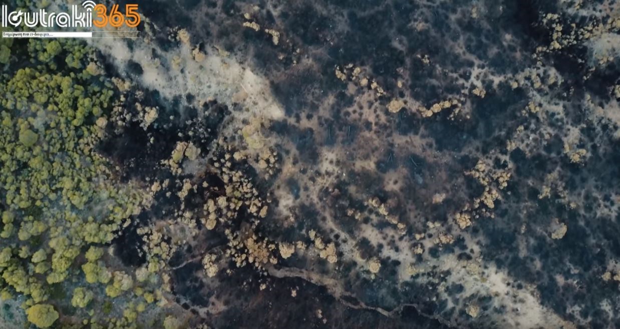 Drone καταγράφει την καταστροφή στα Γεράνεια Όρη- ΒΙΝΤΕΟ
