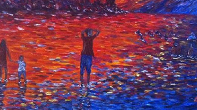 Η εθνική τραγωδία μέσα από έναν πίνακα 18χρονου ζωγράφου – ΦΩΤΟ