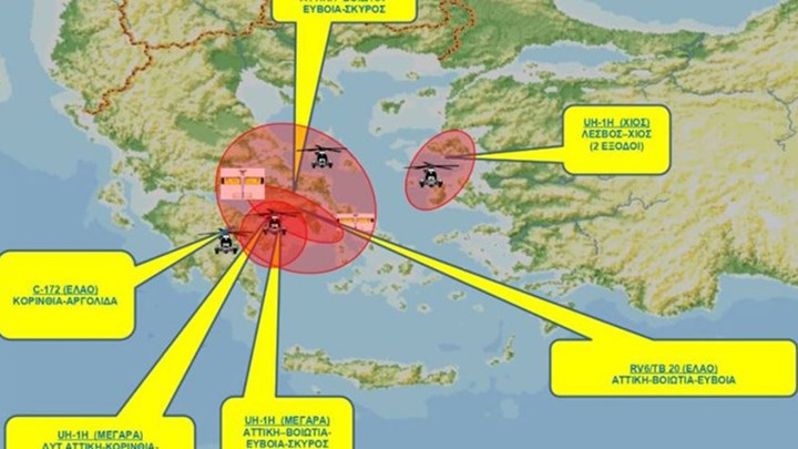 ΓΕΕΘΑ: Αεροσκάφη και ελικόπτερα πραγματοποιούν πτήσεις επιτήρησης στο πλαίσιο της δασοπροστασίας