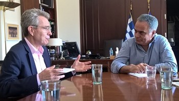 Με τον πρέσβη των ΗΠΑ, Τζέφρι Πάιατ συναντήθηκε ο Πάνος Σκουρλέτης – Τι συζητήθηκε