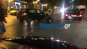 Σύγκρουση ΙΧ με μοτοσυκλέτα στην Θεσσαλονίκη