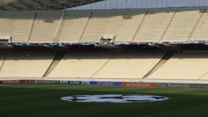 Το σεντόνι του Champions League απλωμένο στο ΟΑΚΑ – ΦΩΤΟ