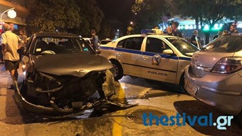 Τέσσερις τραυματίες μετά από σύγκρουση περιπολικού με αυτοκίνητο στην Θεσσαλονίκη – ΦΩΤΟ