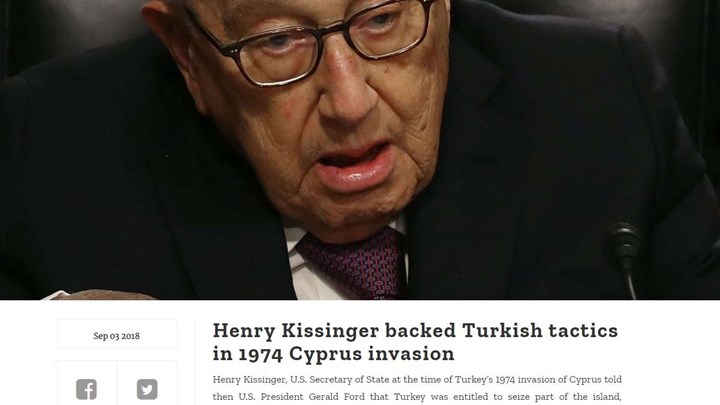 Στο φως έγγραφα-φωτιά για την εισβολή στην Κύπρο: «Αφήστε τους Τούρκους να πάρουν ο,τι θέλουν στην Κύπρο»