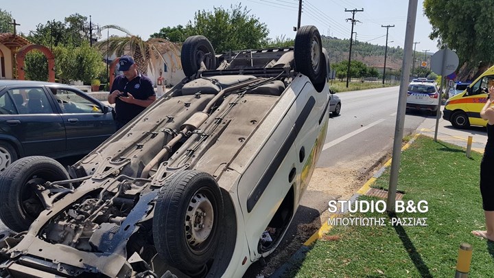Τροχαίο ατύχημα με τρία αυτοκίνητα στο Ναύπλιο – ΒΙΝΤΕΟ – ΦΩΤΟ