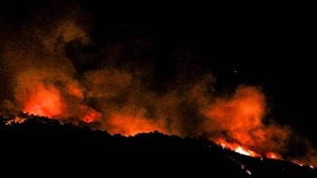 Υπό μερικό έλεγχο η φωτιά στην Ανατολική Μάνη
