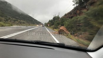 Κατολισθήσεις στην Εθνική Οδό Λαμίας- Καρδίτσας – Σημαντικά προβλήματα στον Μπράλο