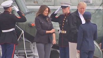 Στη Φλόριντα το προεδρικό ζεύγος των Τραμπ για τους πληγέντες του κυκλώνα “Μάικλ” – ΒΙΝΤΕΟ