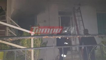 Φωτιά σε διαμέρισμα της Πάτρας – Στο νοσοκομείο ο άνδρας που είχε κλειδωθεί μέσα – ΦΩΤΟ