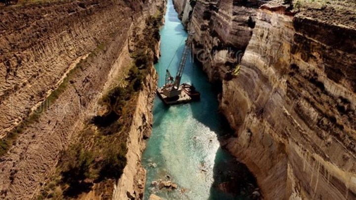Κατολίσθηση στη Διώρυγα της Κορίνθου