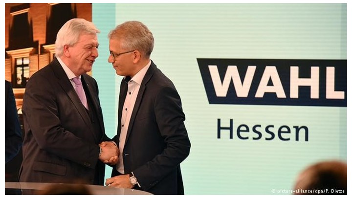 DW: Ιστορικές απώλειες για το κόμμα της Μέρκελ και το SPD στις εκλογές στην Έσση