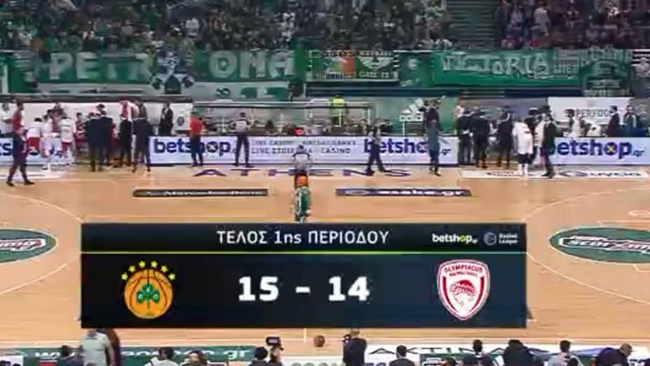 Live: Παναθηναϊκός – Ολυμπιακός 15-14 (10′)