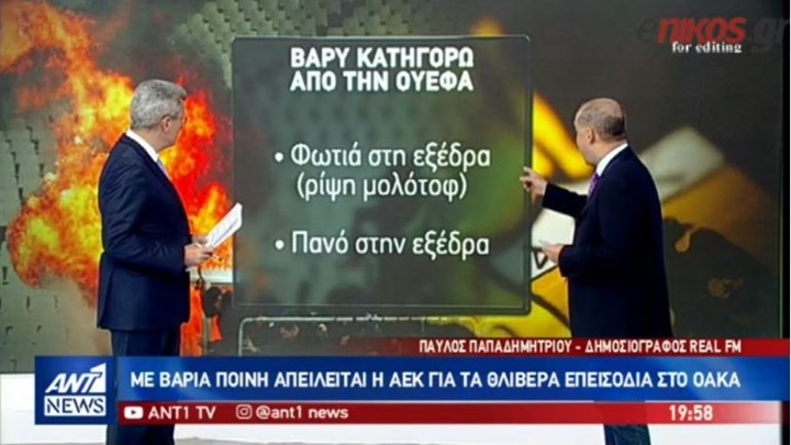 Παπαδημητρίου: Η ΟΥΕΦΑ εξετάζει βαριές ποινές για την ΑΕΚ – ΒΙΝΤΕΟ