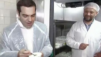 Ο Αλέξης Τσίπρας έφτιαξε φέτα και δοκίμασε γιαούρτι στα Καλάβρυτα – ΦΩΤΟ-ΒΙΝΤΕΟ