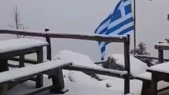 Στα λευκά “ντύθηκε” η Πάρνηθα – ΒΙΝΤΕΟ