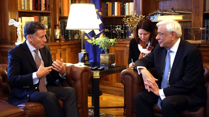 Δεκτός από τον Πρόεδρο της Δημοκρατίας ο πρόεδρος της IAAF Σεμπάστιαν Κόου